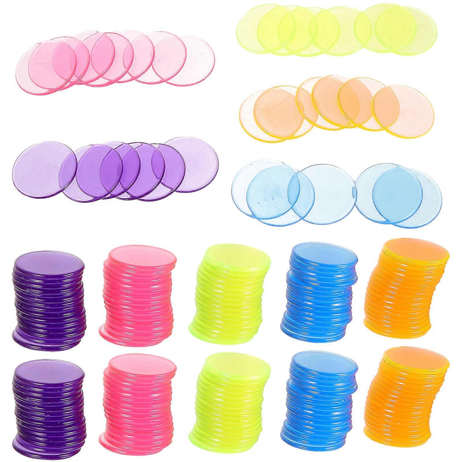 Plastic Chips 300Pcs Counting Chips for Playing Use Assorted Colors
