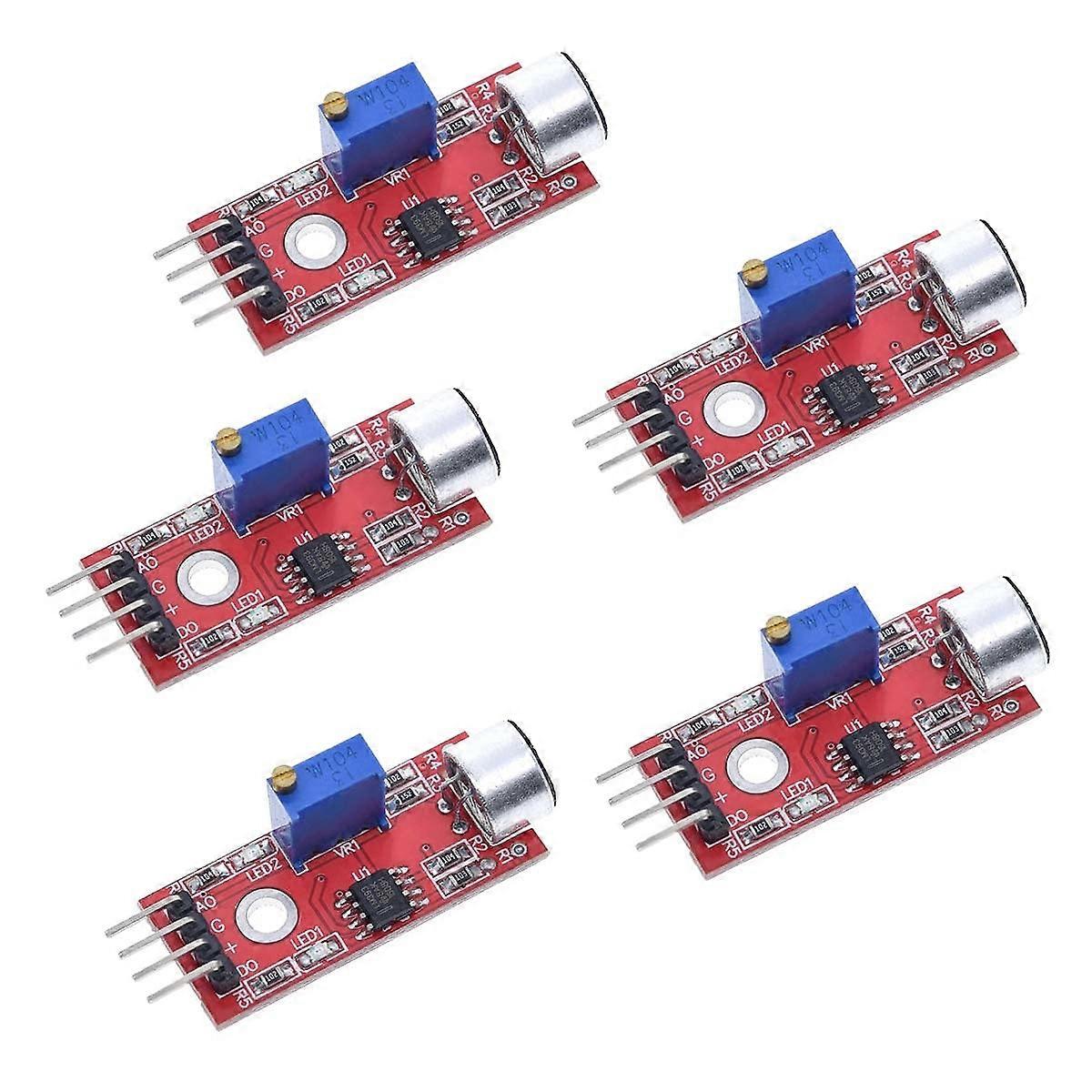 5PCS  Sensitivity Sound Sensor Module with Adjustable Threshold for Arduino AVR PIC Projects