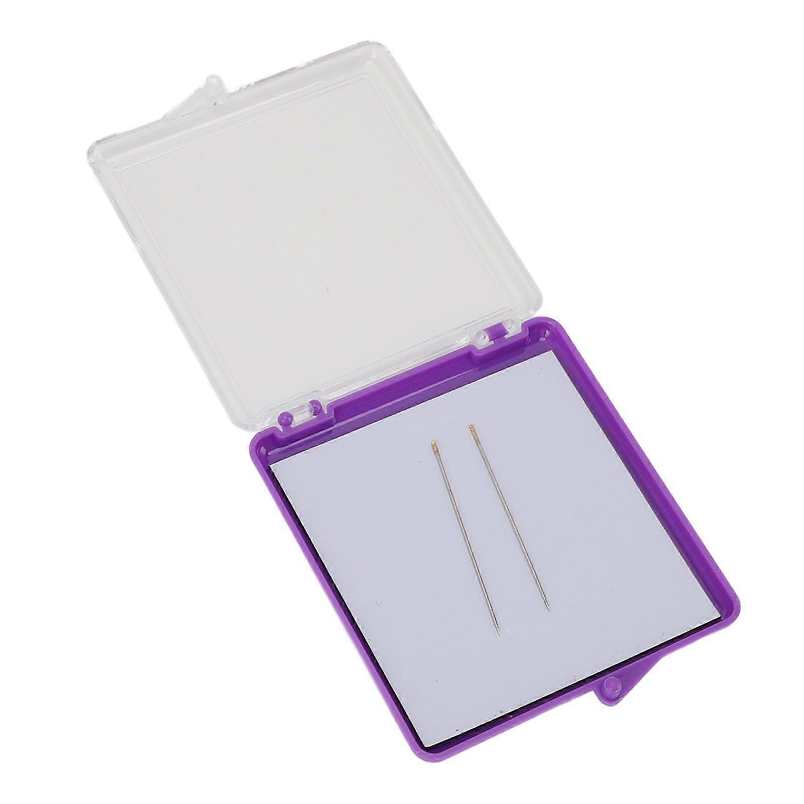 Magnetic Needle Case with Transparent Cover and Secure Latch, Compact Sewing Needle Storage Box (2)