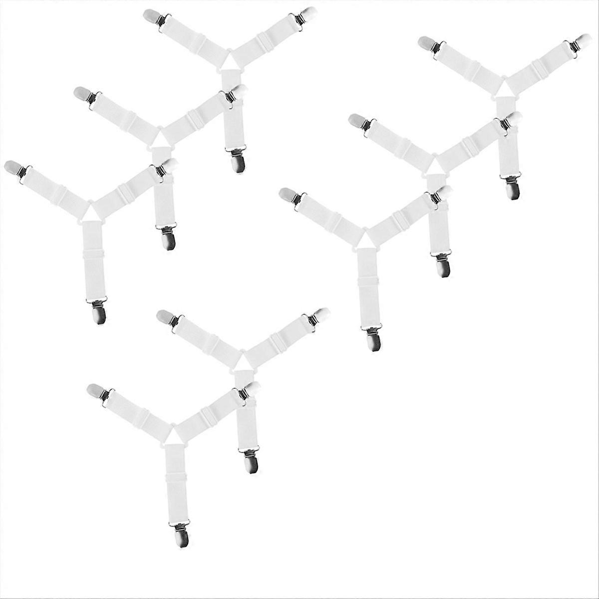 8PCS Bed Sheet Straps, Non-Slip Elastic Fitted Sheet Straps,Adjustable Bed Sheet Clips Fasteners for