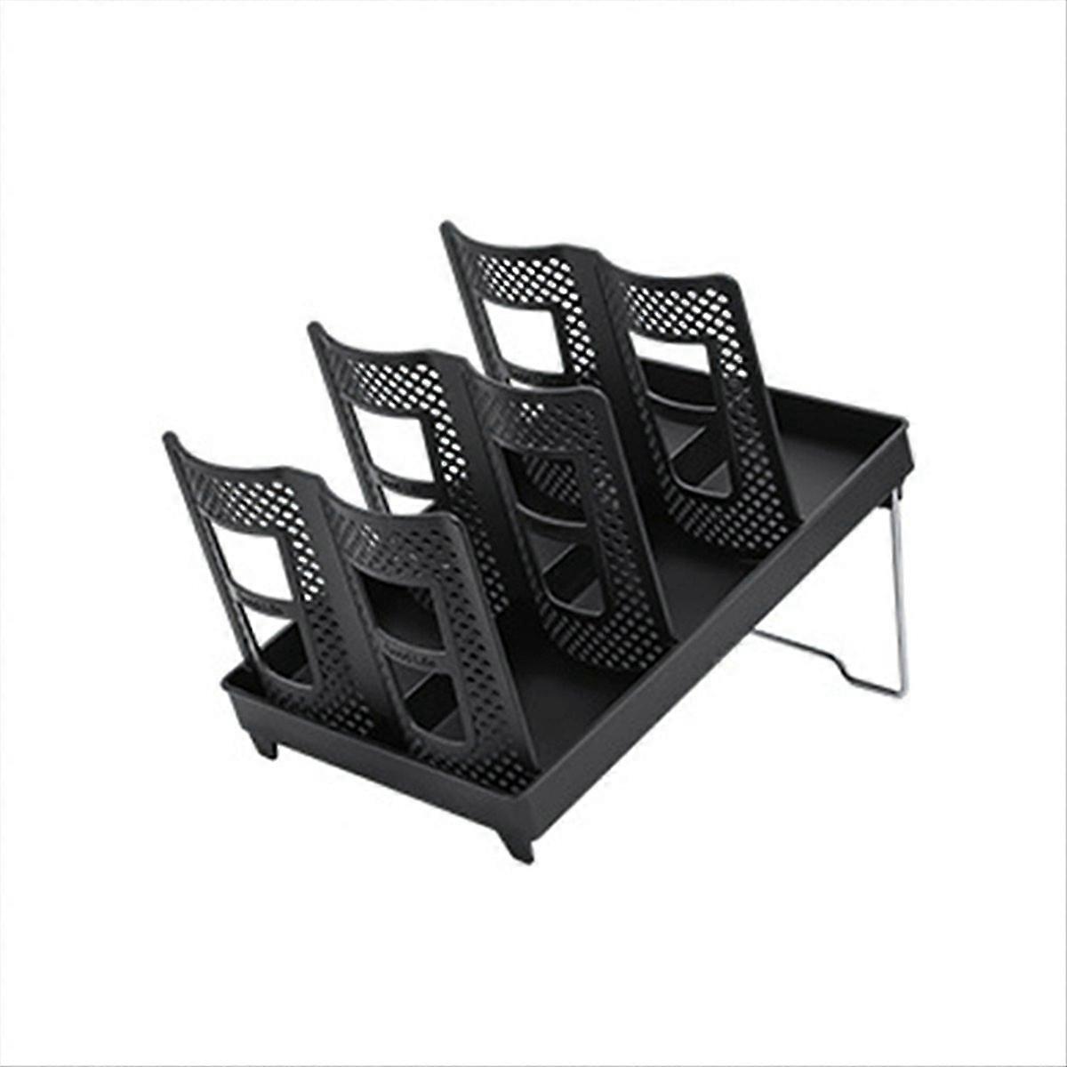 with Bracket Foldable Cup Holder Coffee Shop Cup Rack Black