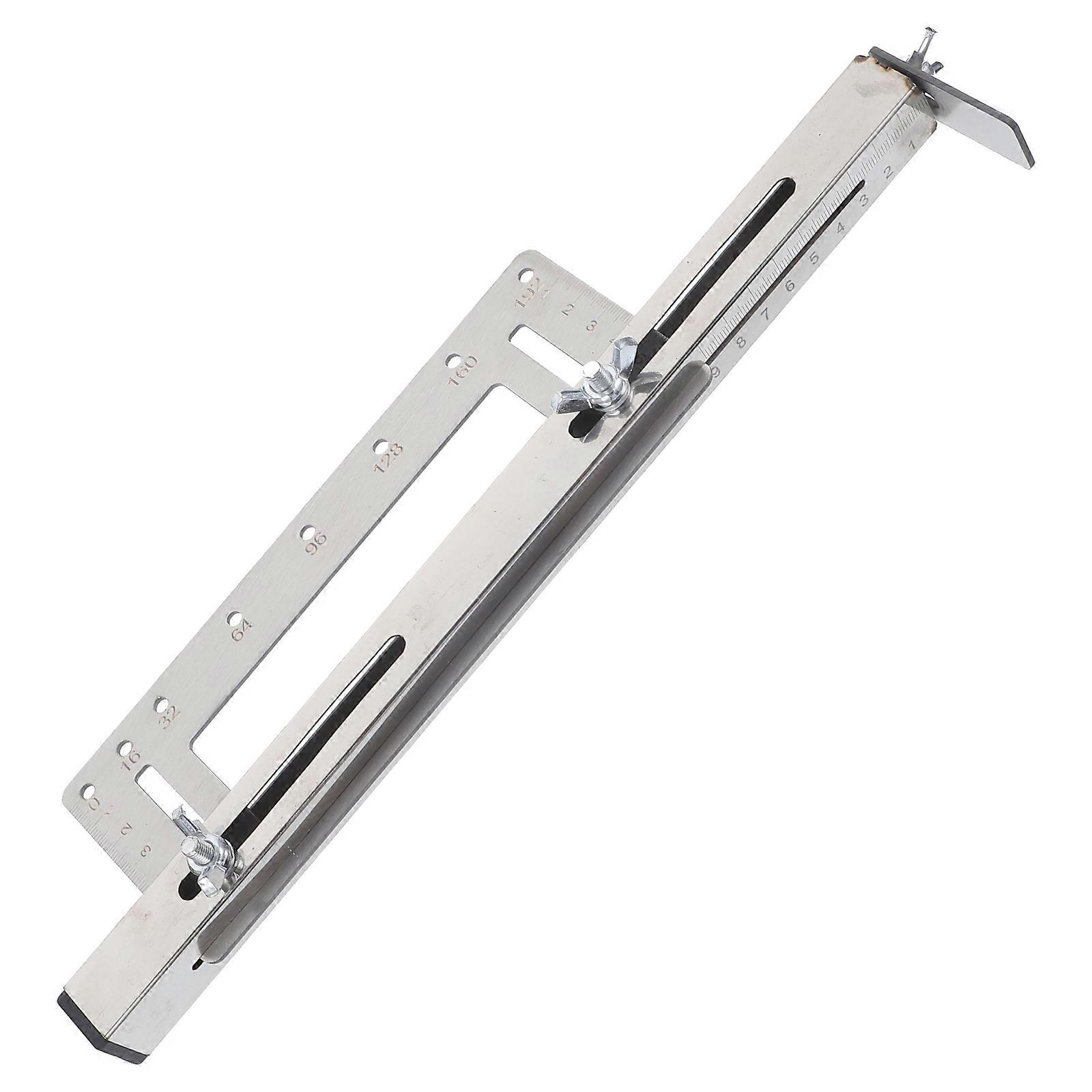 Cabinet Hardware Template Drill Hole Precision Tool For Woodworking Projects Silver 1Pack