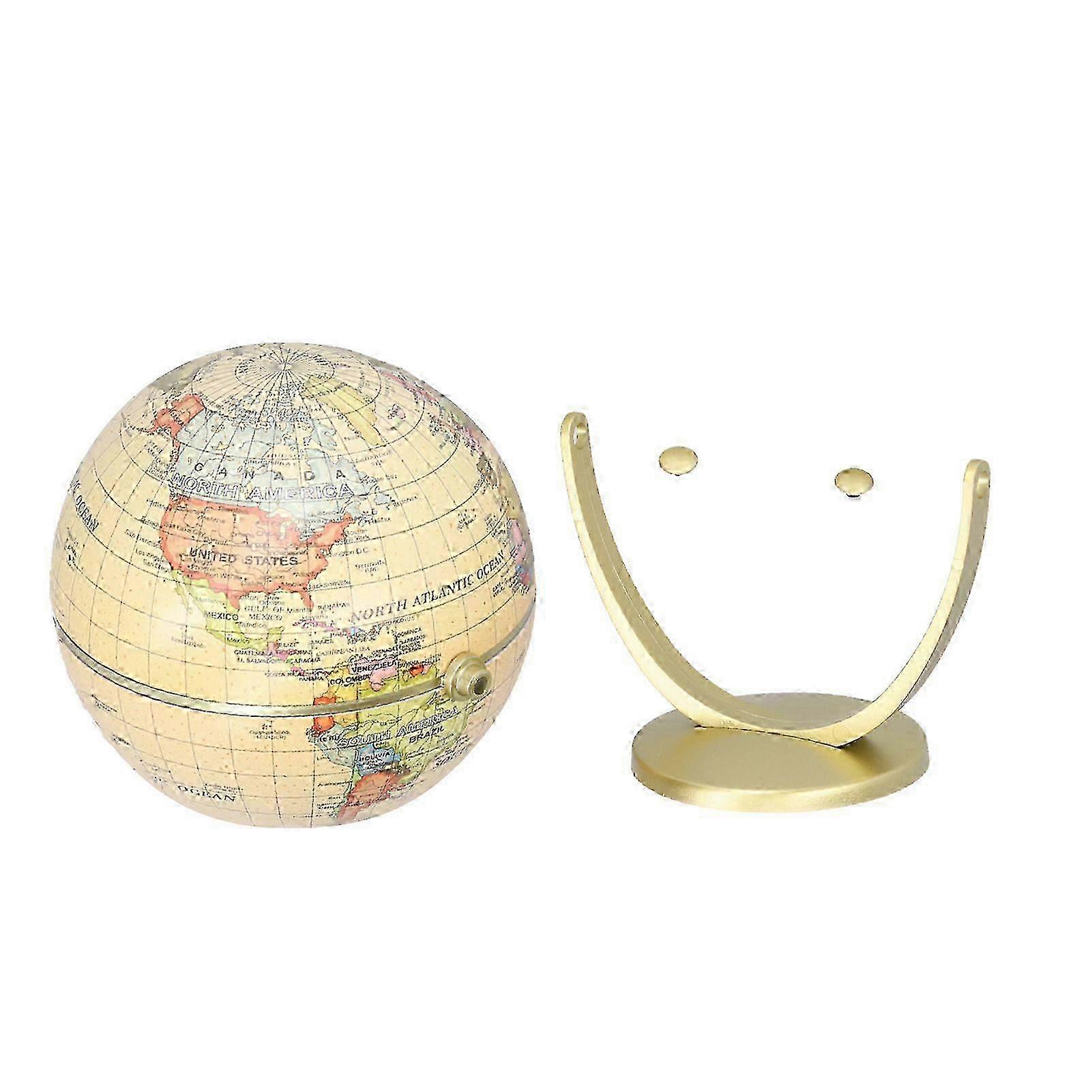 Mini World Map Globe English Version Desktop Rotating Globe Geography Globe Teaching Tool