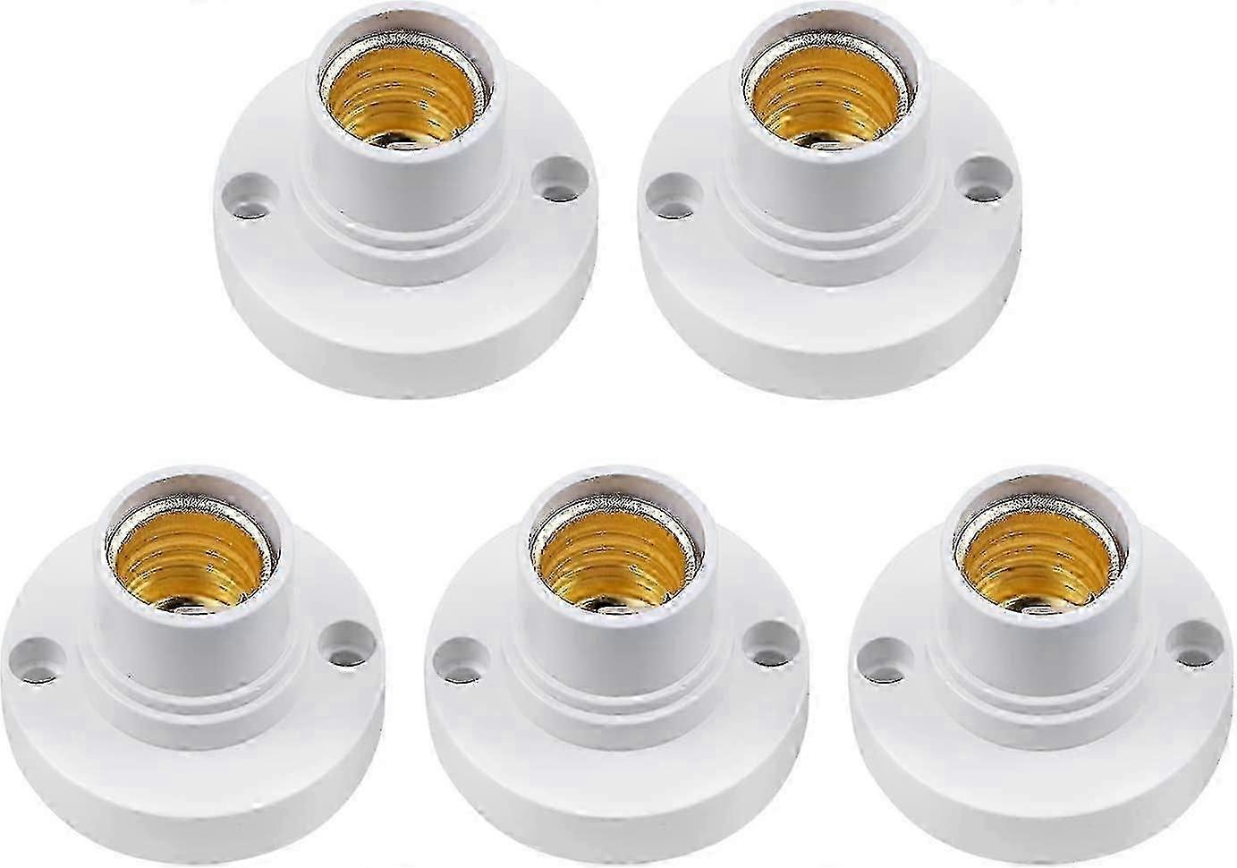 5-Pack E14 Lamp Holder Plastic Ceiling Light Bulb Socket with Edison Screw Base