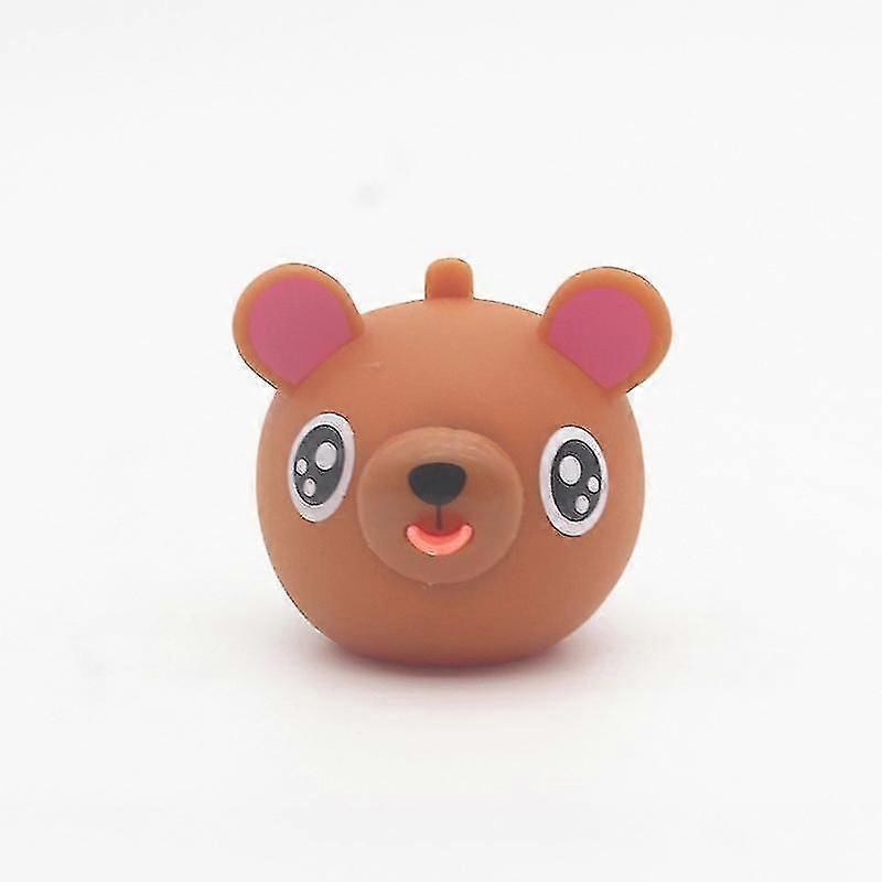 Creative Decompression Squeeze Ball Toy: Brown Bear Tongue Out
