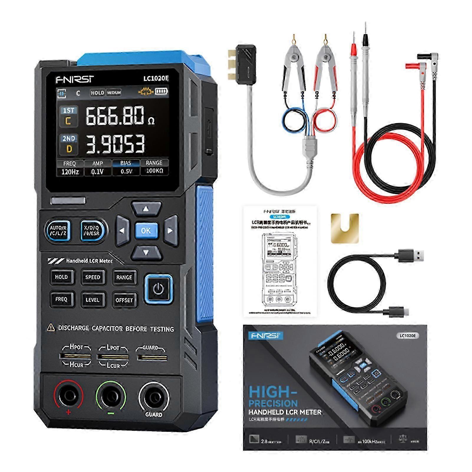 Handheld Digital Multimeter LC1020E for Resistor/Capacitor/Inductor Testing 100H