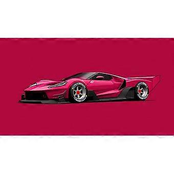 Quebra-cabeça antiestresse Ford GT C VTG m imal vermelho F453