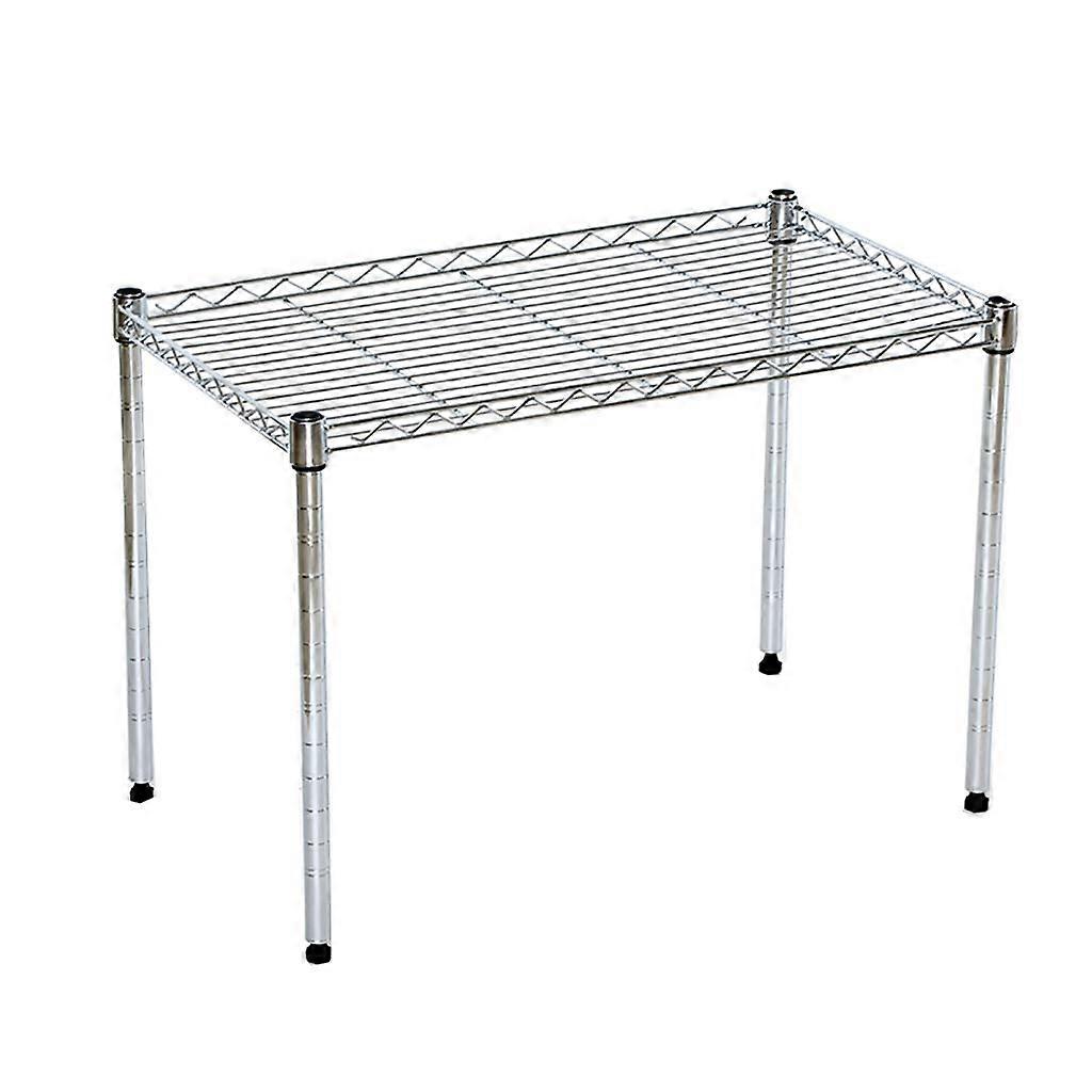 Adjustable Desktop Shelving Unit with Cabinet Compartment, SpaceSaving Mini Storage Rack