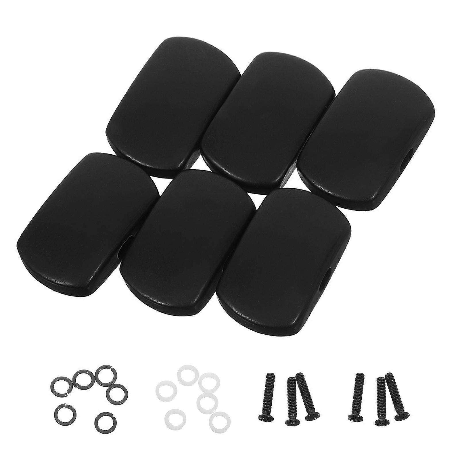 Square Shape Guitar Tuning Peg Buttons for Reliable Performance 6Pcs
