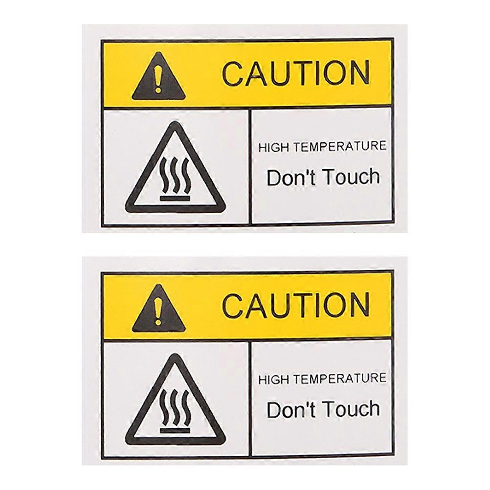 Safety Warning High Temperature Labels for Mechanical Use 2 Sheets