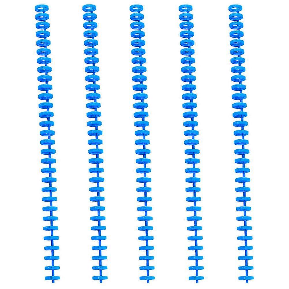 Binding Coils Plastic Spiral Notebook Coils for Binding 5Pcs Blue Material