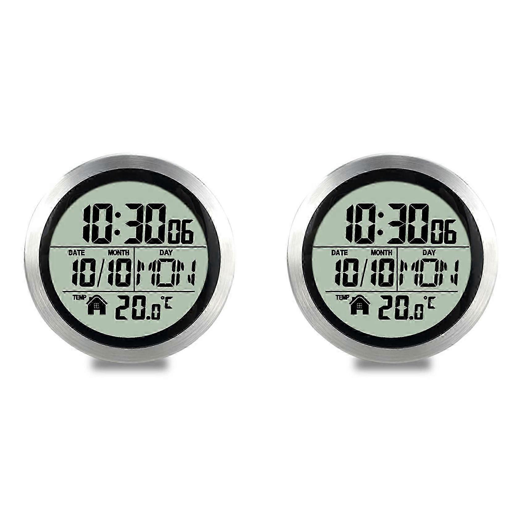2X Digital Shower Clock Waterproof, Bathroom Timer Clock, Digital Kitchen Wall Clock, No Punching Suction Cup Clock