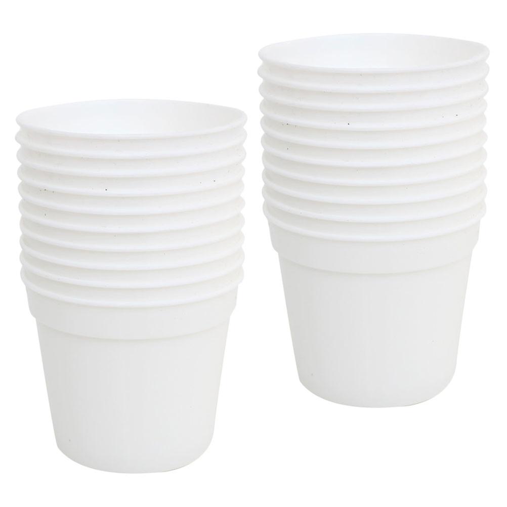 Plastic Multi Succulent Planter Pots for Home Use 24Pcs White