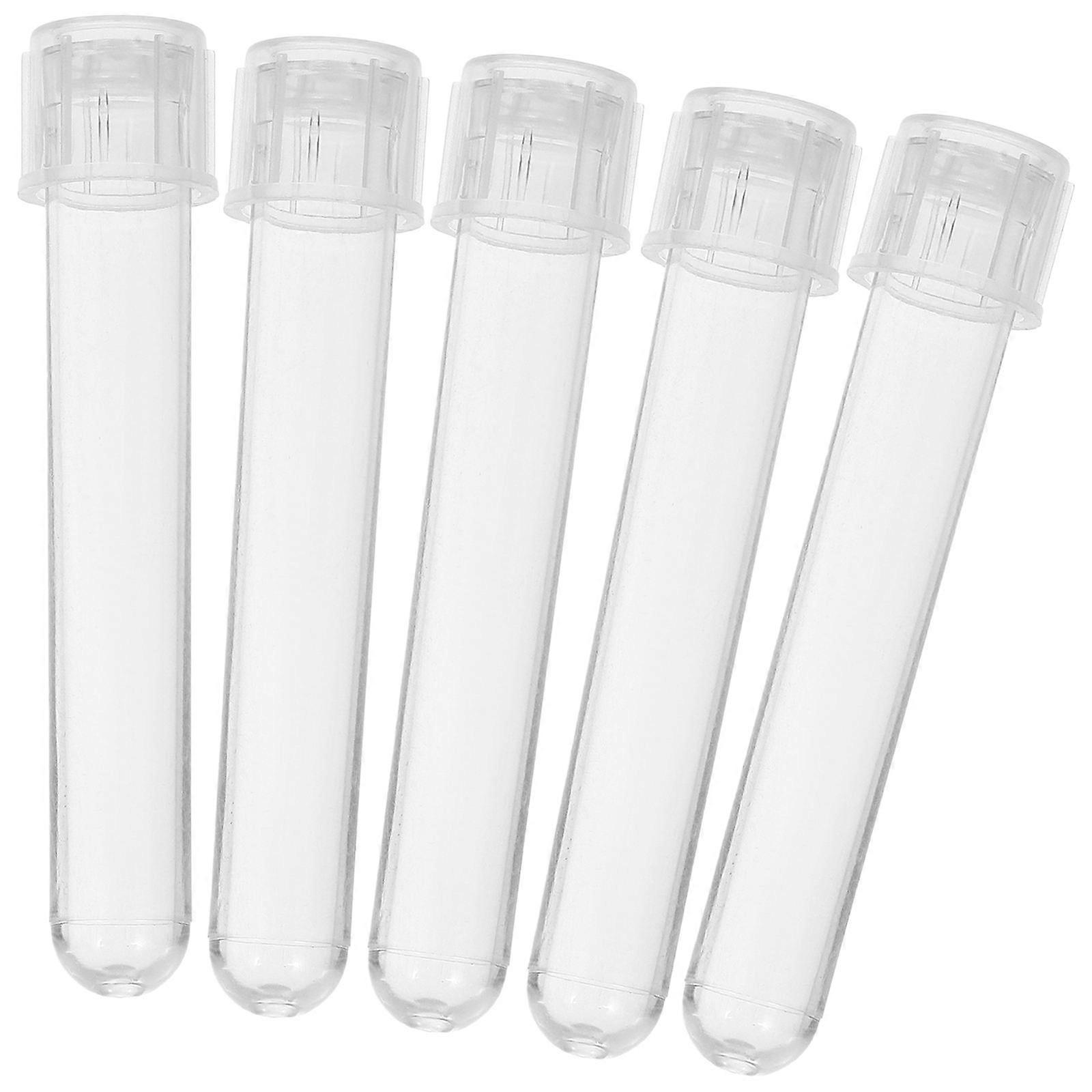 Shake Tubes with Cap Plastic Testing Tubes for Storage 24Pcs Transparent Sample