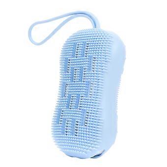 Shower Brush Silicone Bathing Accessory for Massage 1Pcs Blue