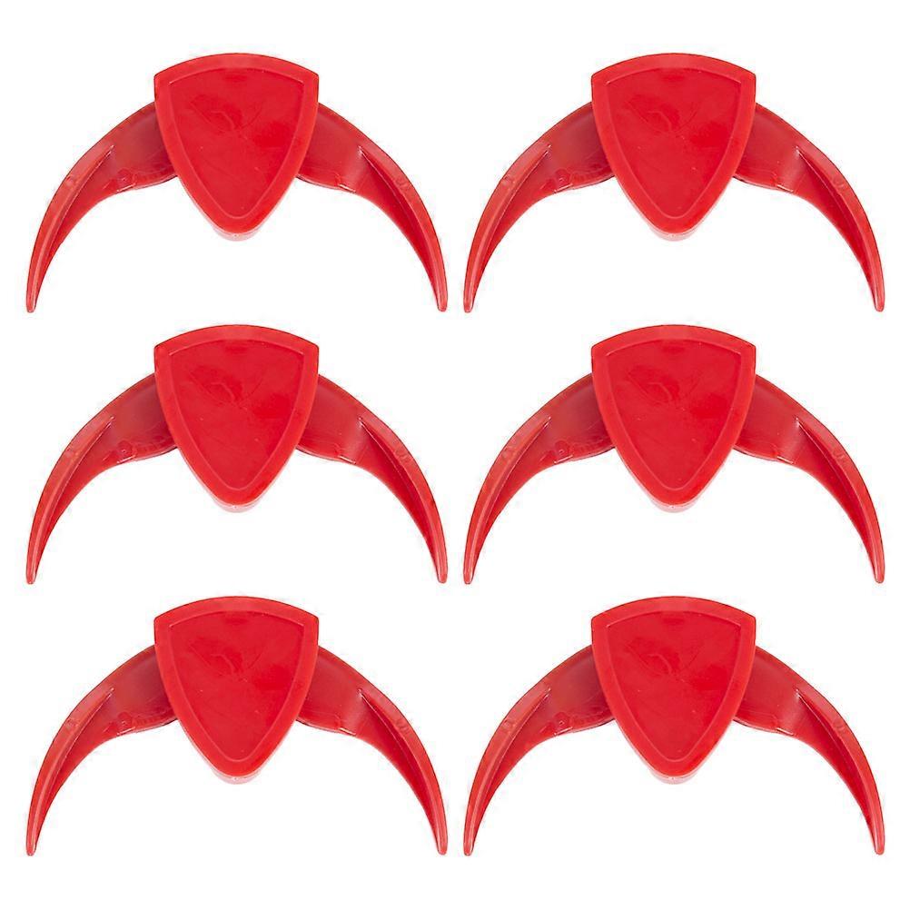 6pcs Melon Pliers Scissors Melon Sheller Plastic Shellers (Red)