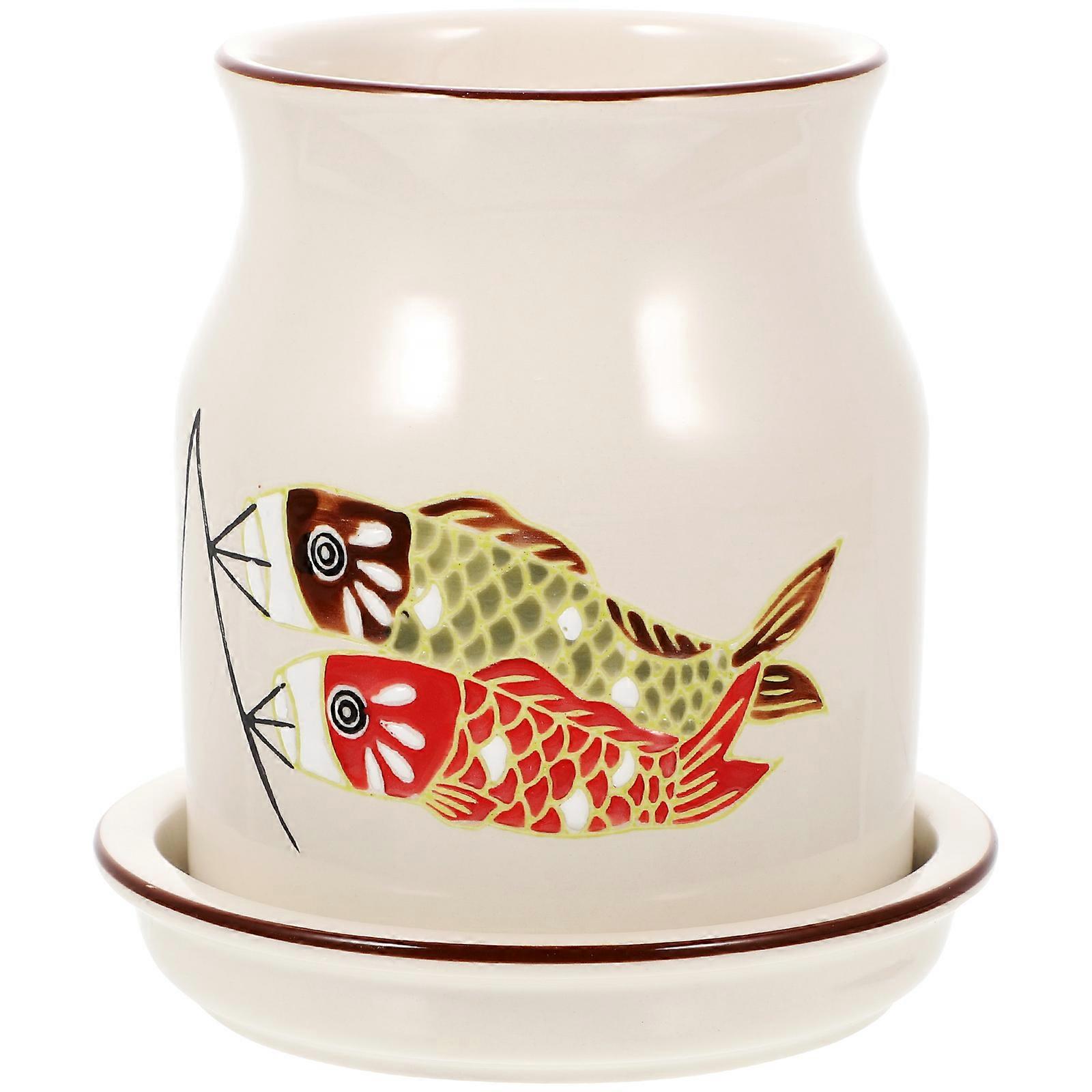 Kitchen Desktop Chopstick Holder Ceramic Cutlery Holder Multi-function Spoon Holder