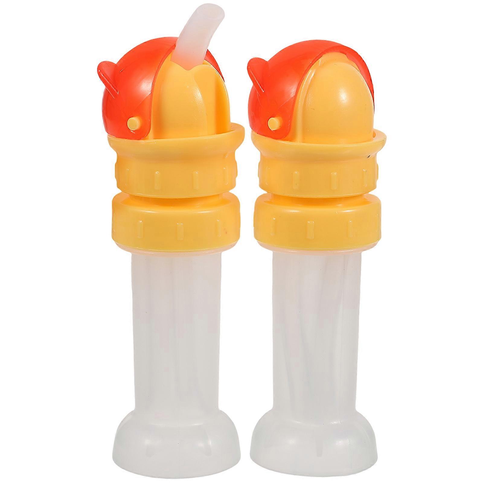 2pcs Spillproof Straw Cap Bottle Reutilizable Straw Lid Flip Cap Replacement Bottle Bottle