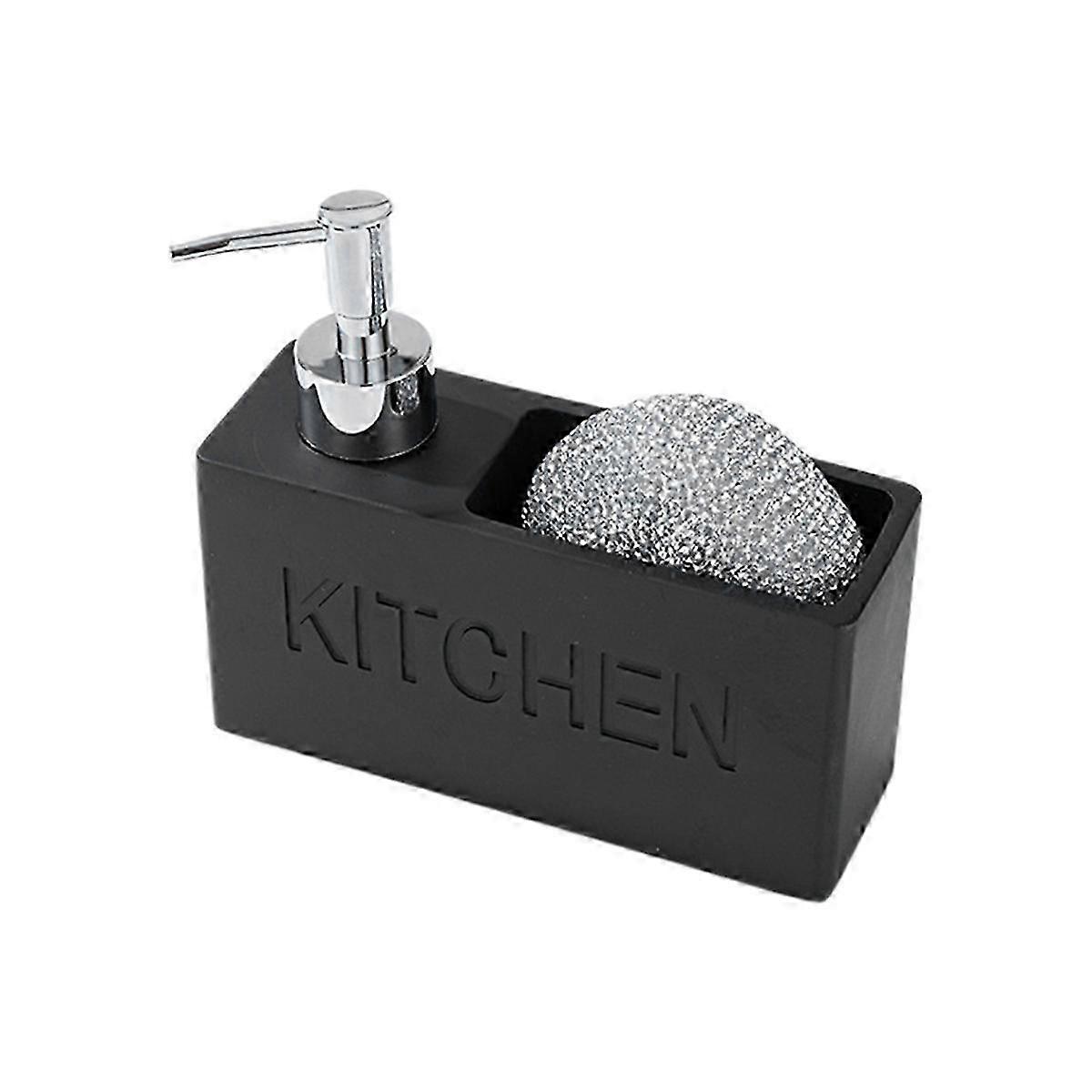 Kitchen Dish Soap Dispenser Storage Box Set with Clean Sponge Holder