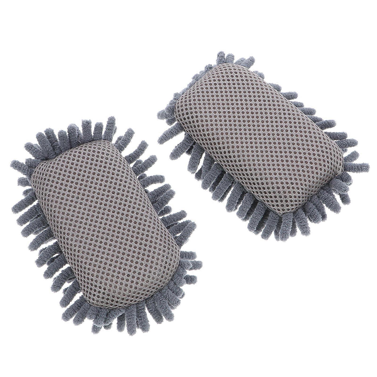 Cleaning Sponge Whiteboard Eraser for School Use 2Pcs Grey