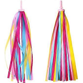 Colorful Children's Bike Streamers, Handlebar Grips Tassel Ribbon for Kids Bikes