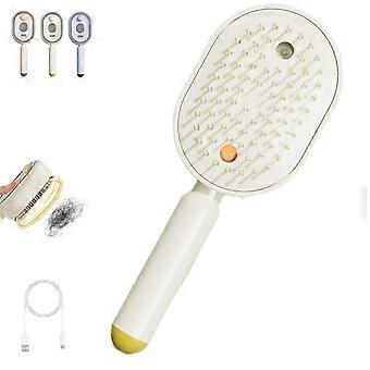 Electric Spray Hair Brush with Mist, Vibration Massage & Red Light Therapy, Air Cushion Detangler for Women
