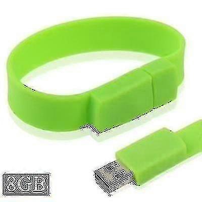 8gb Silicon Bracelets Usb 2.0 Flash Disk (green)