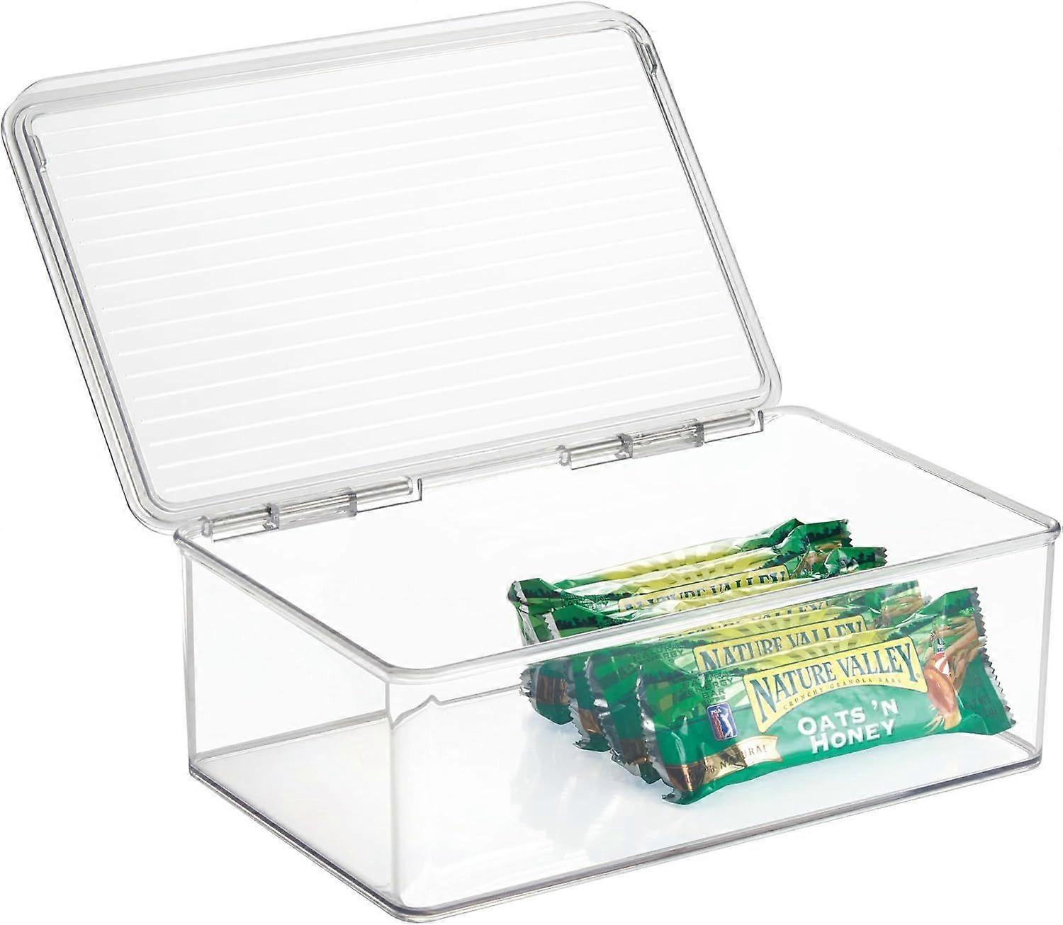 Kitchen Binz Stackable Kitchen Storage Container, Extra Large Plastic Storage Boxes for the Kitchen, Clear