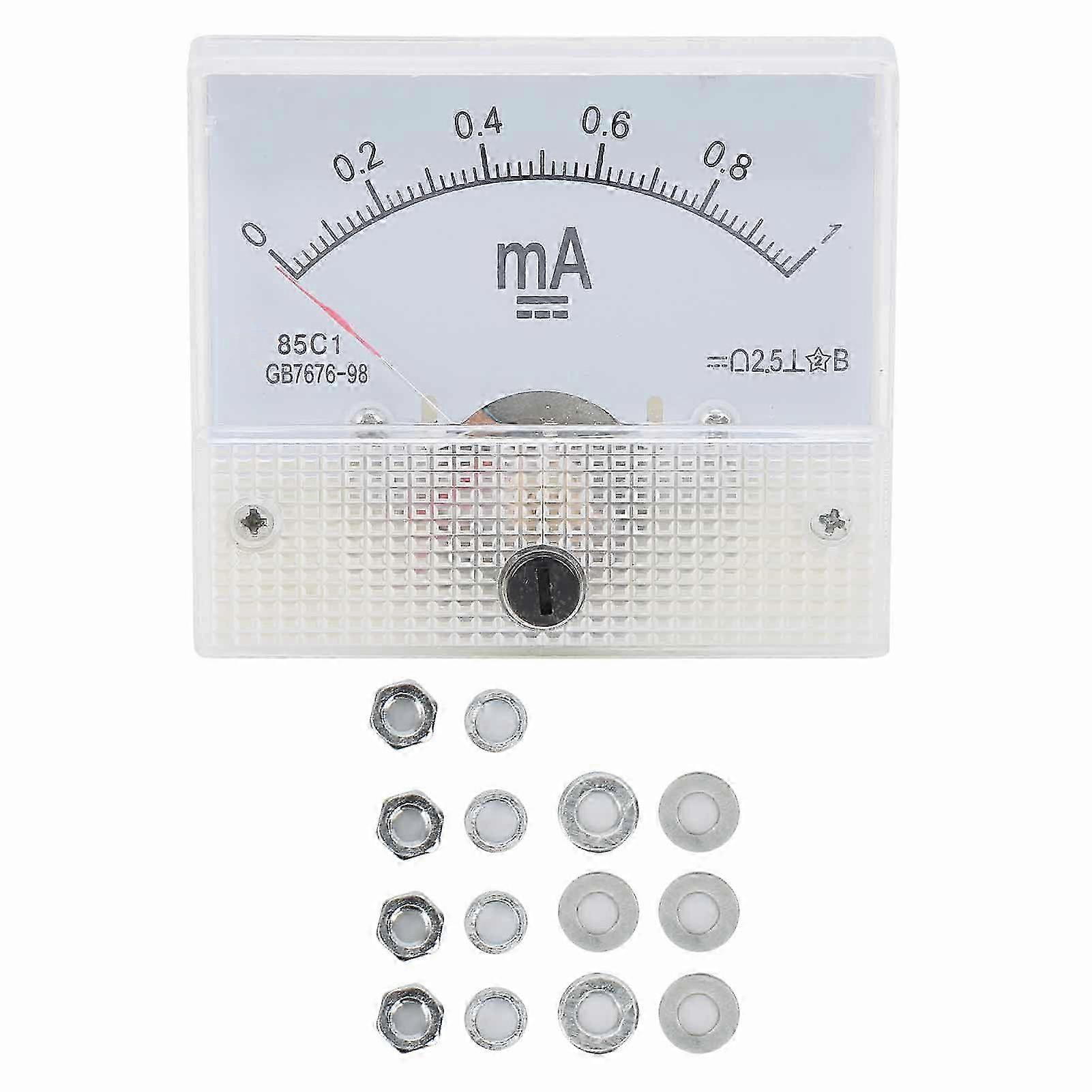 85C1 DC 0~1MA Pointer DC Ammeter Current Measuring Meter Pointer DC Ammeter