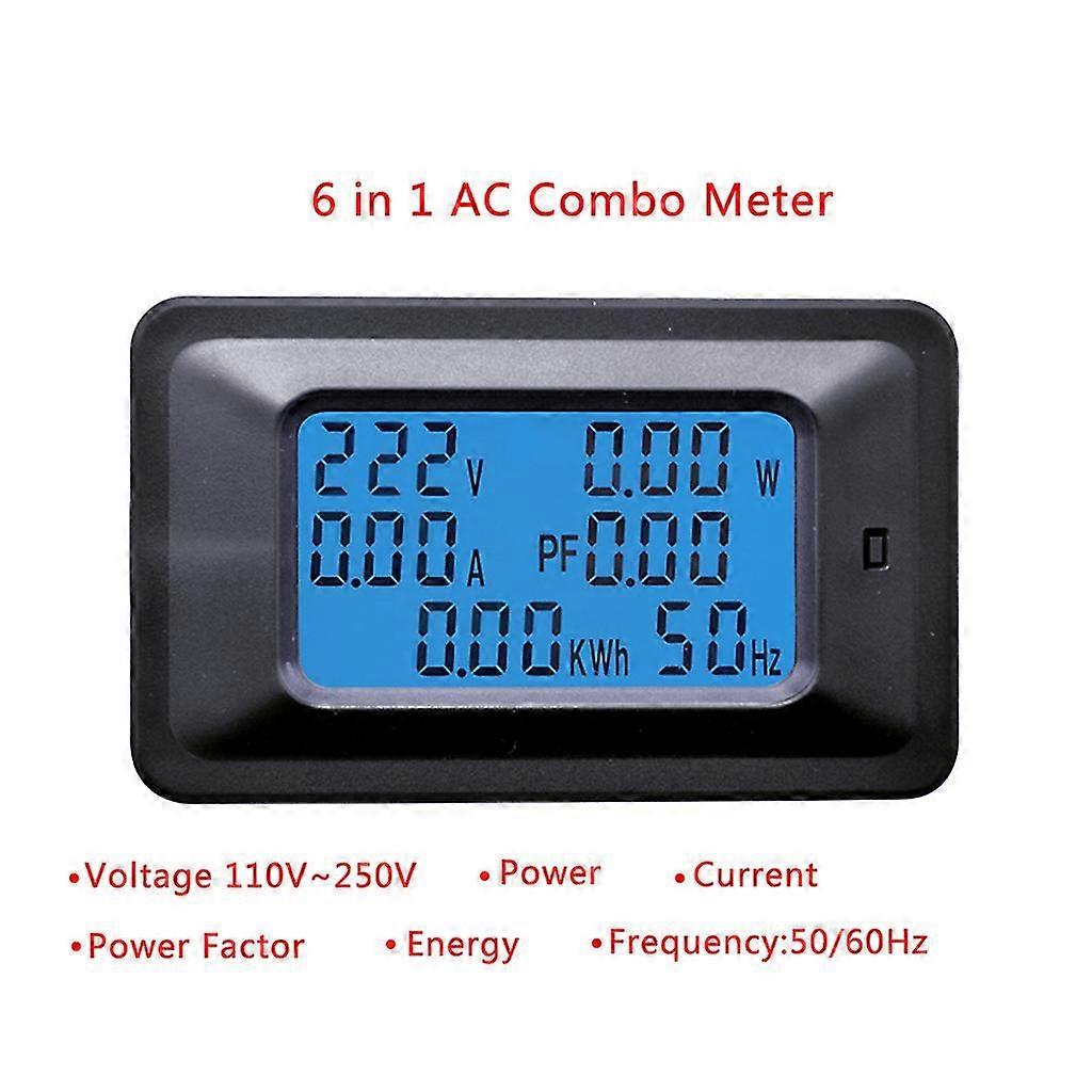 Exqui Workmanship 20/100a Digital Kilowatt-hour Meter Voltmeter Ammeter, Size 20A