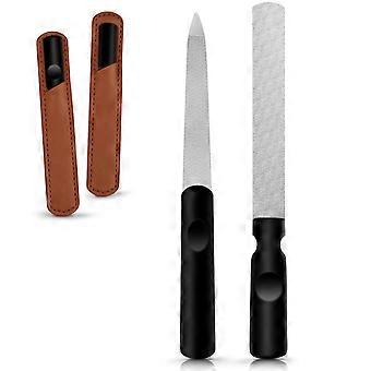 2pcs doppelseitige Fingernagelfeilen glatte Finishing-Feilen Zehennagelfeilen Metallfeilen