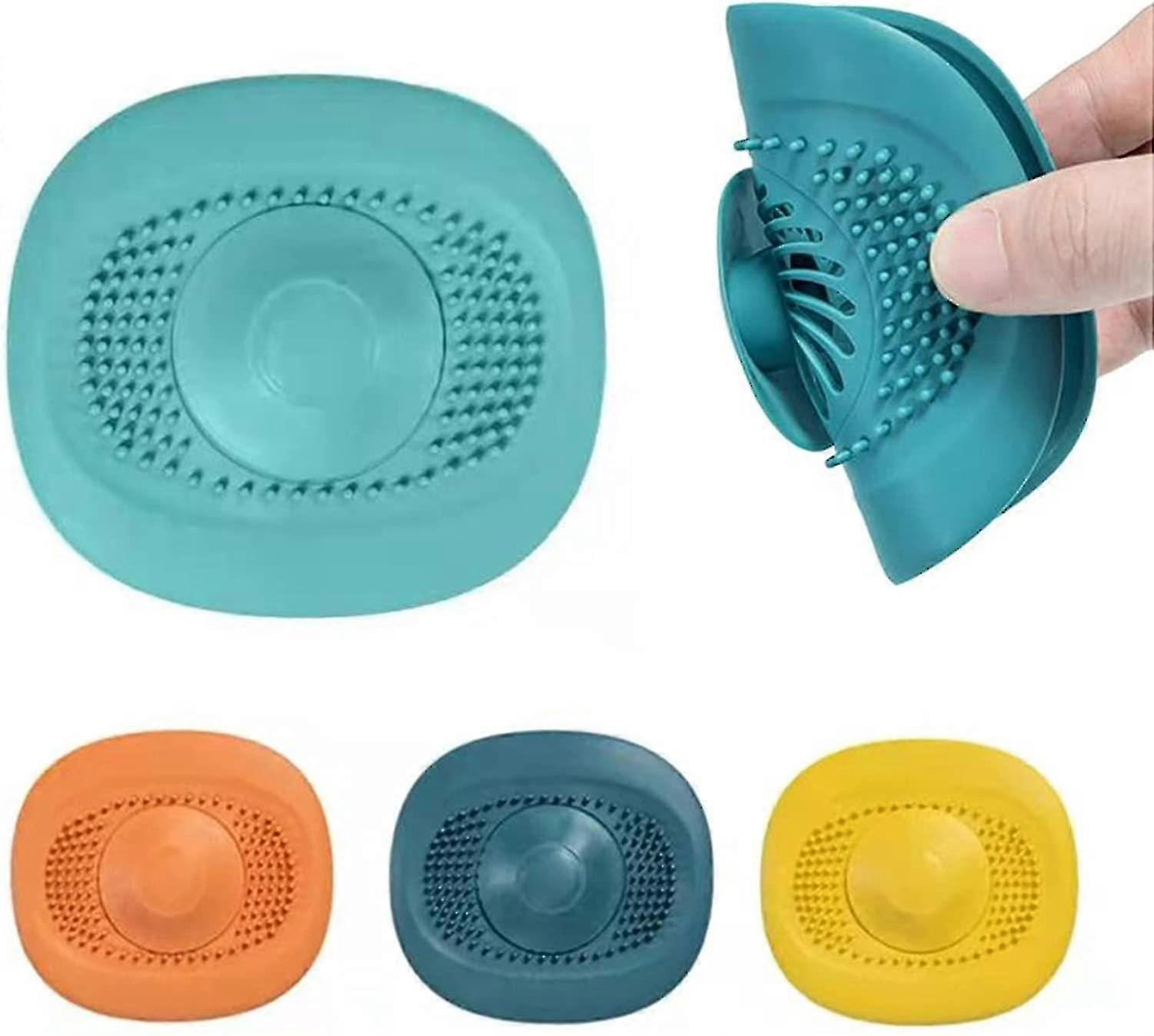 4pcs Durable Silicone Shower Drain Covers