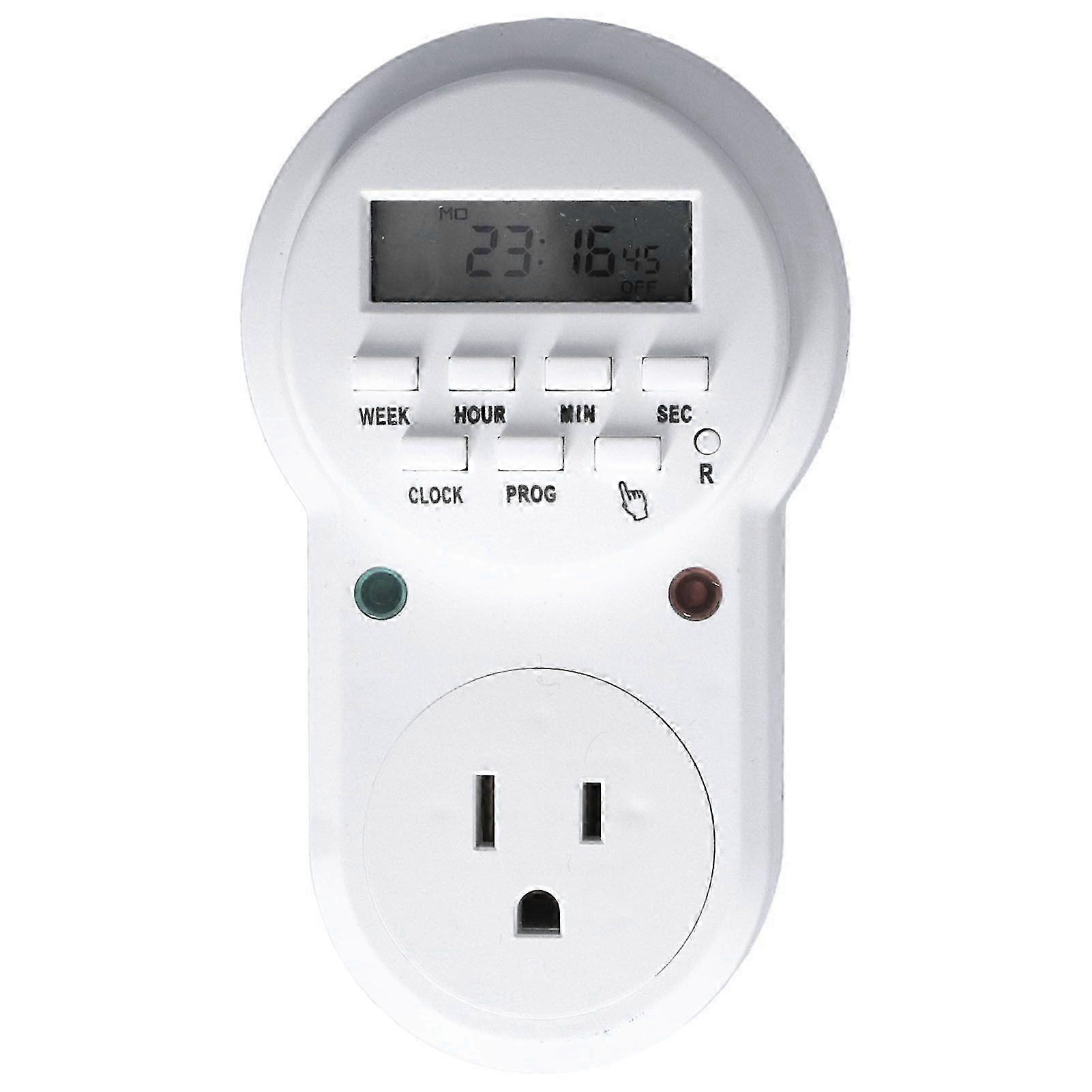 Timer Outlet Digital Programmable Outlet Timer compatible with Electrical Outlets Lights and Home Appliances