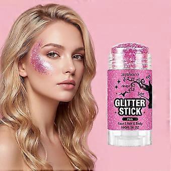 Halloween glinsterende make-upstick met roze glitter voor gezicht en lichaam