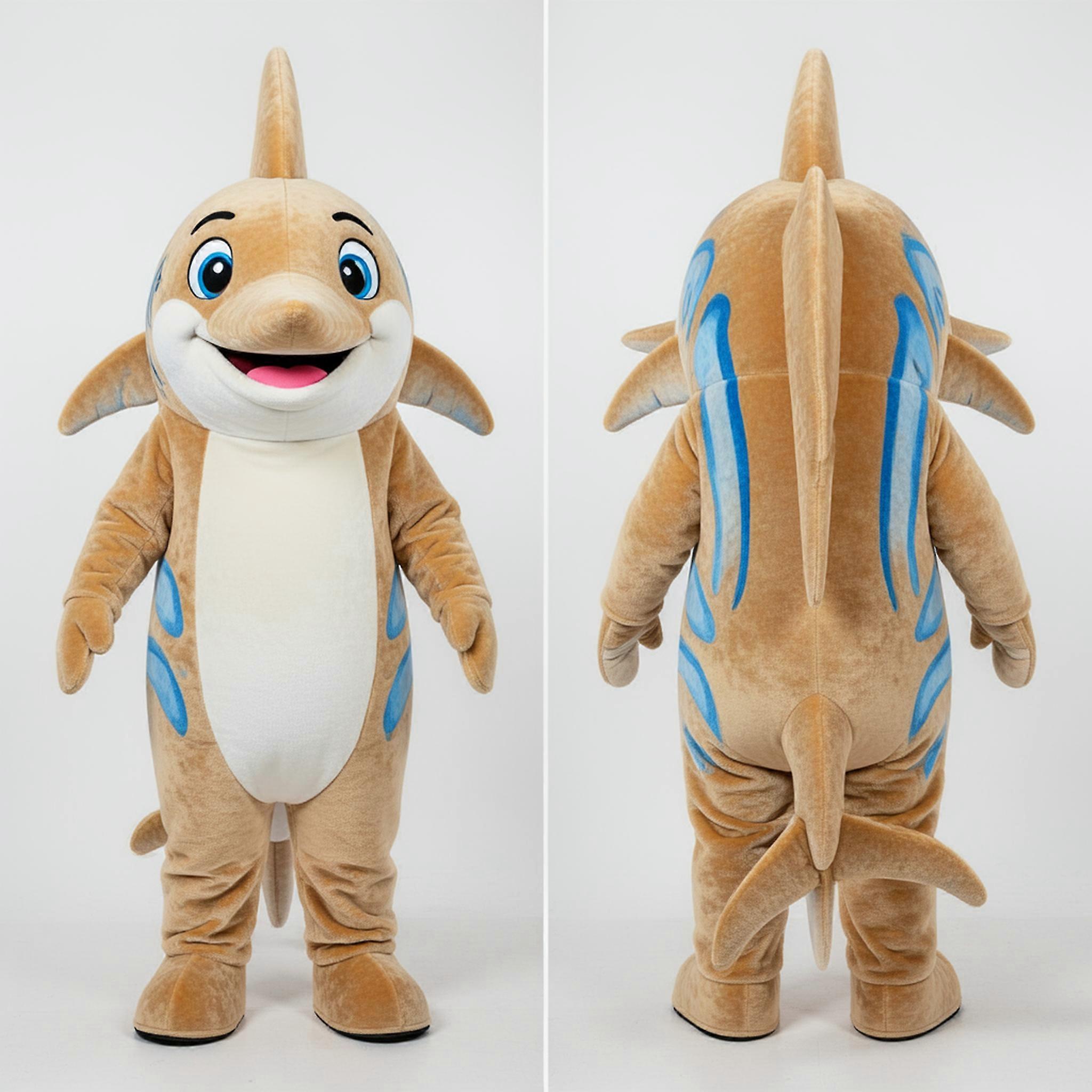 MASTICOT Sandy Brown Sleek Swordfish Mascot