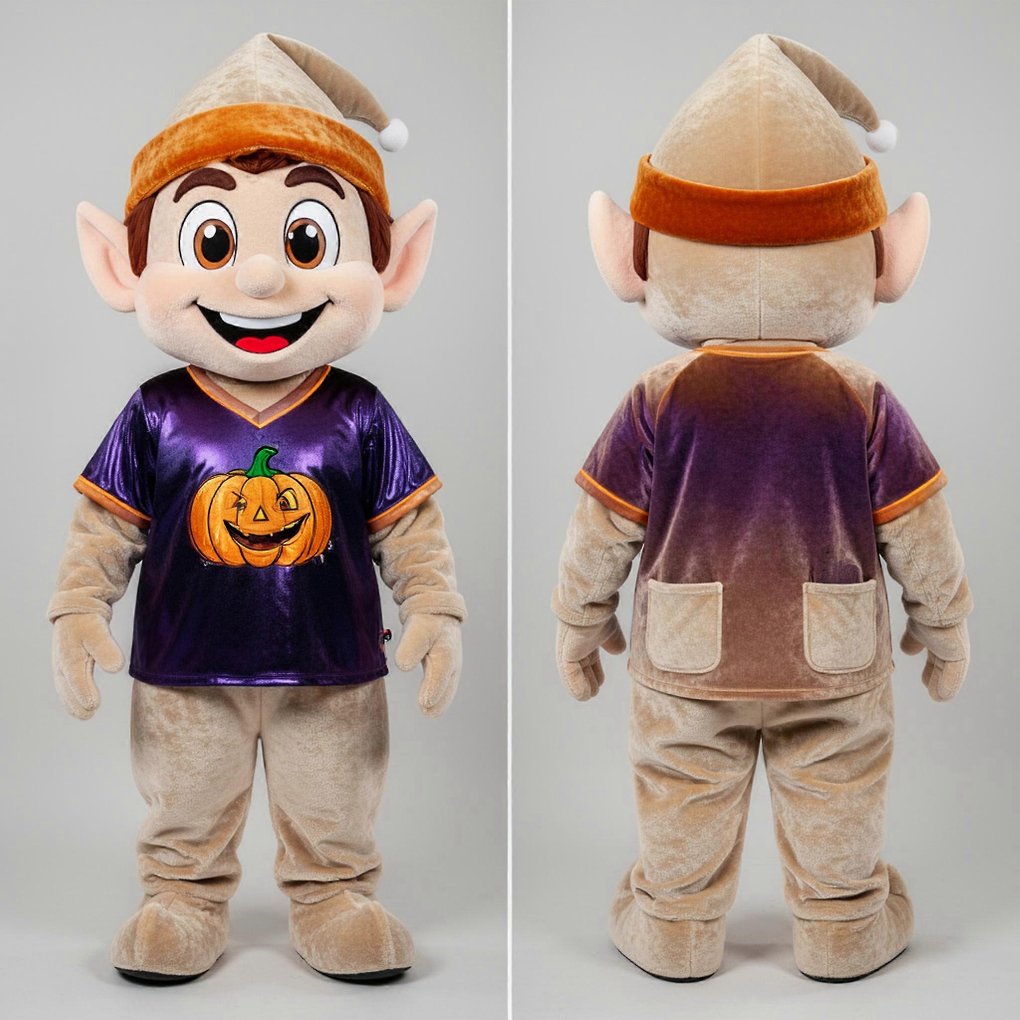 MASTICOT Velvety Beige Cheerful Elf Mascot