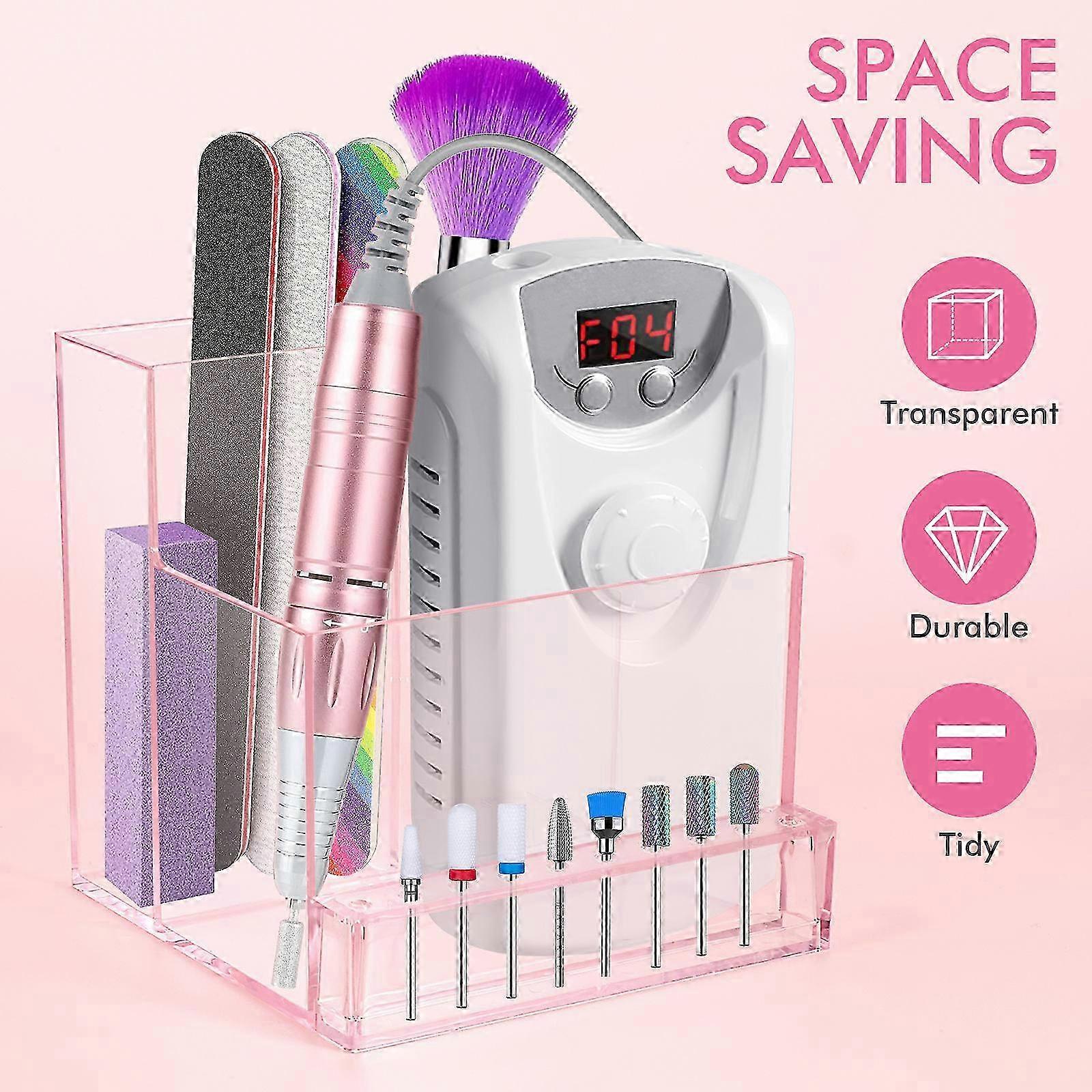 Nail Drill Machine Box compatible with Storage 1Pcs Nail Drill Bit Display Organizer