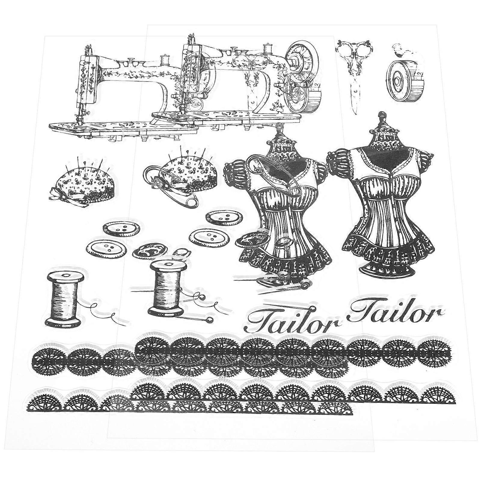 Transparent Silicone Stamp for Card Making Stamp 2Sets DIY Crafting