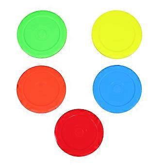 ABS Air Hockey Pucks, 5 Pack Dual Player Game Accessories, Smooth Glide for Competitive Play, Compact 7.3cm Size for Home and Office Tables