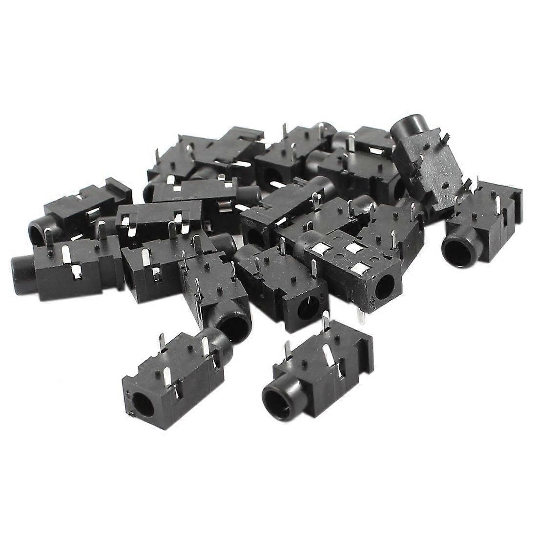 20 Pcs 3.5mm Stereo Jack PCB Mount Audio Socket Connector, Durable Contacts for DIY Electronics