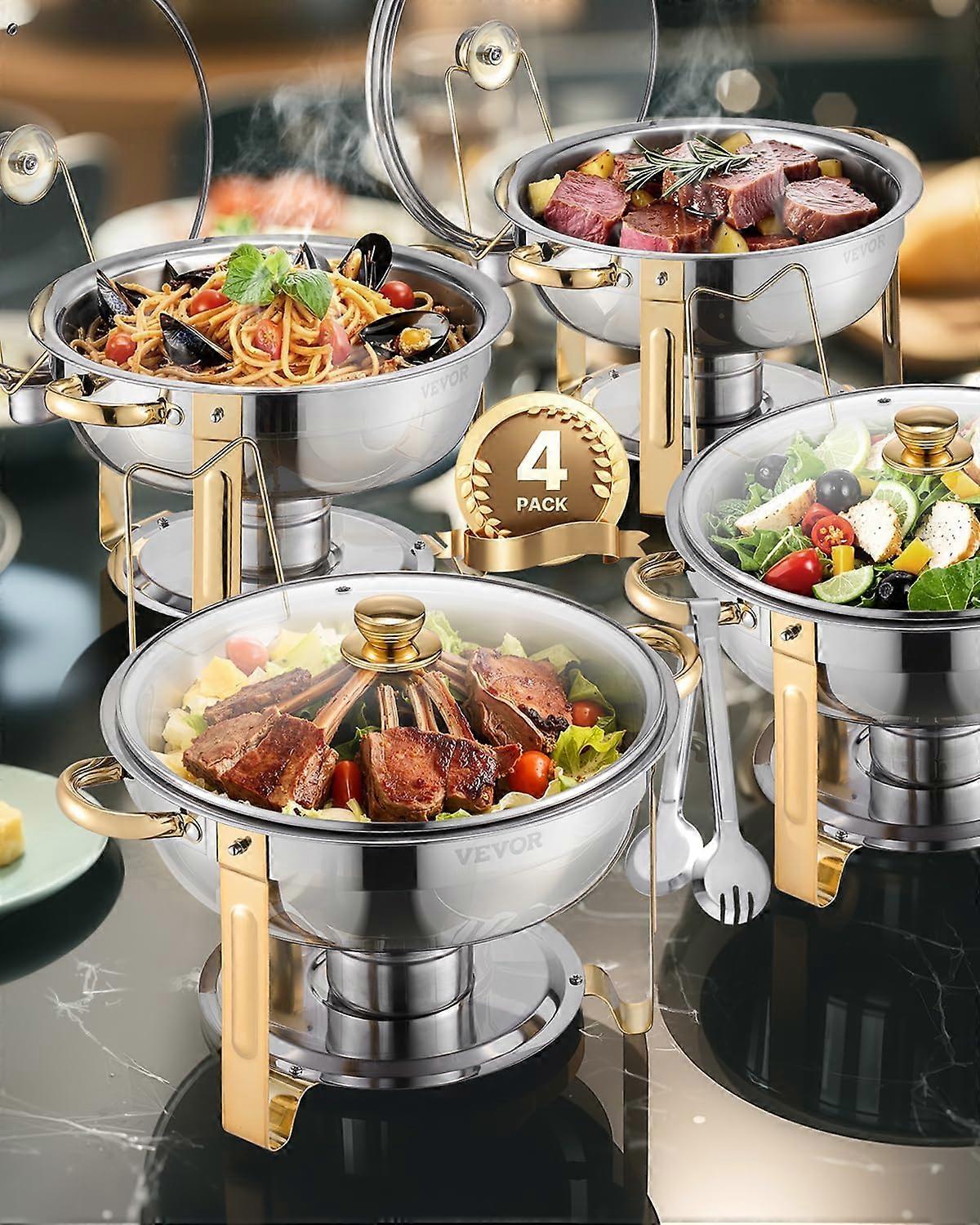Chafing Dish Buffetset Goud - Buffetwarmer - Warmhoudschaal - Buffetchafer