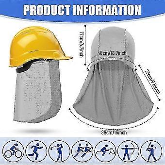 3 Pieces Cooling Skull Caps Helmet Liner with Neck Mask, Sweat-Wicking Tail Sun Protection Hat for Cycling Running, Suitable for Men Women in 3 Colors