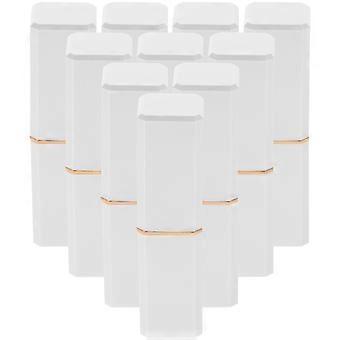 Empty Lip Balm Tubes Lip Gloss Tubes for DIY 10Pcs White ABS Containers