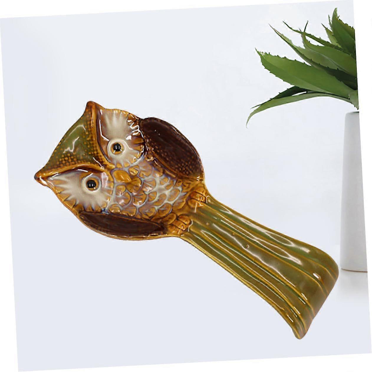 Owl Spoon Rest Holder for Home Dining Table