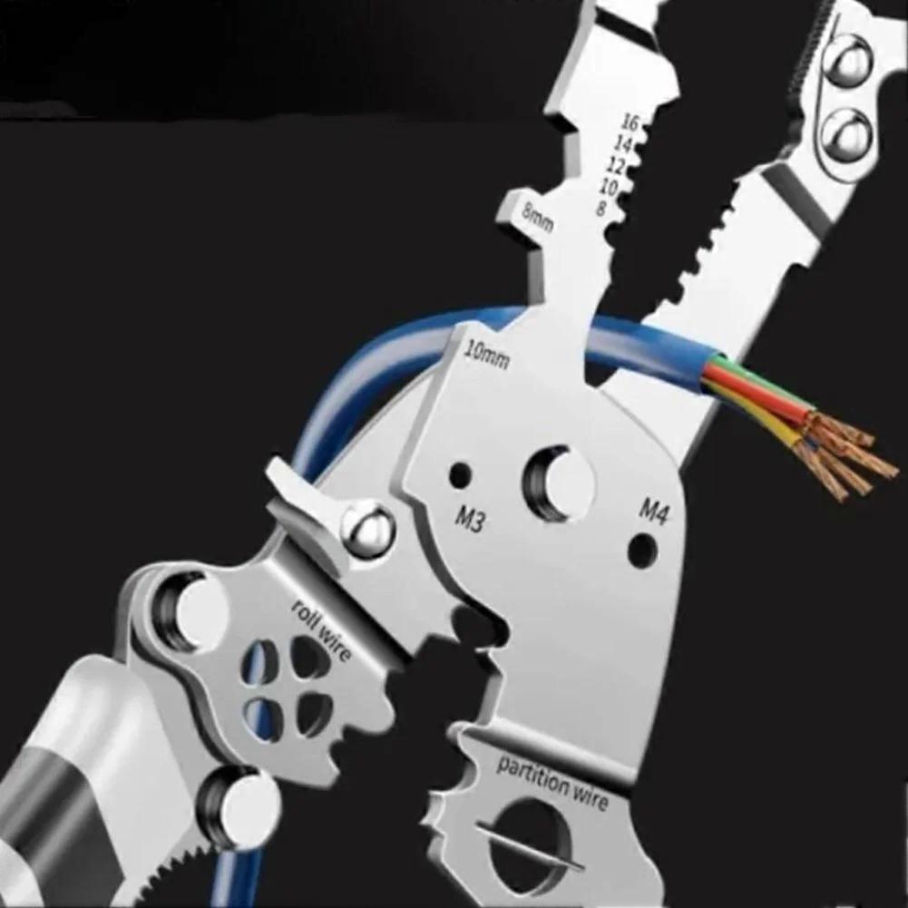 Professional Use Multifunctional Stripper Wire Cutting Tool Multitool Innovative Opening Design For Electric Wiring