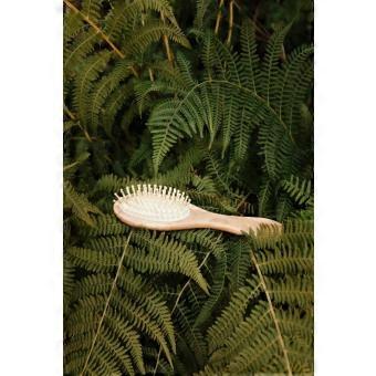 Bamboo Hair Brush EcoFriendly Plastic  Design with Natural Finish Zero Waste Handmade Gift Option