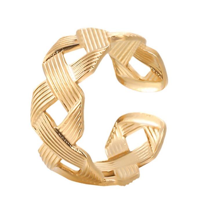 (guld-nr 9)titan Stål Ring Kvinnor