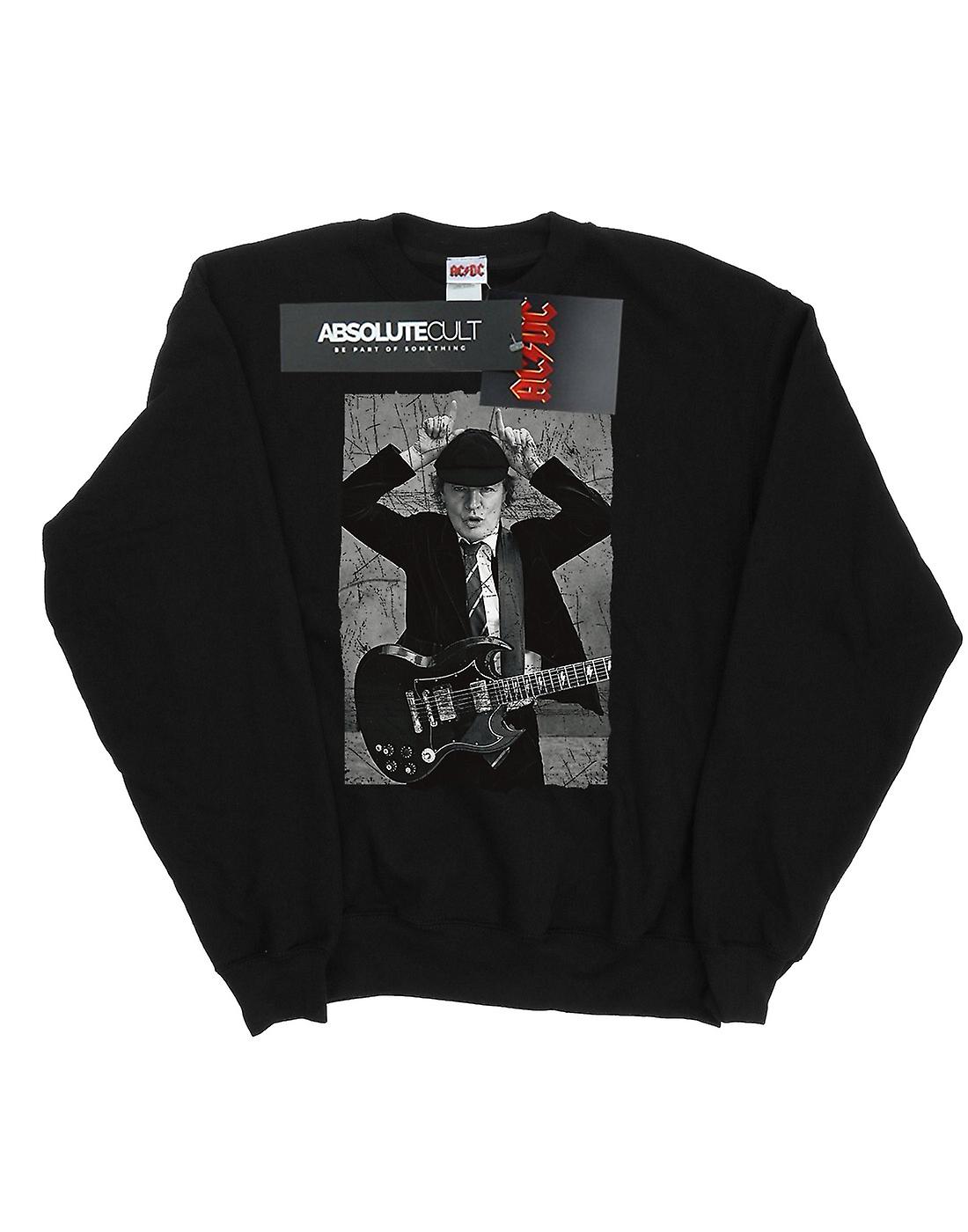 AC/DC Men's Angus Young Distressed Photo Sweatshirt | Fruugo US