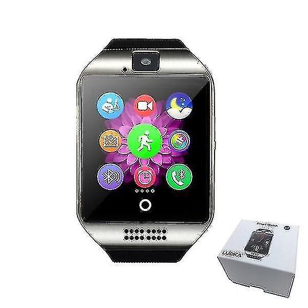 Support Sim Tf Card Phone Call Push Message Camera Bluetooth Connectivity(q18 Silver And Box)