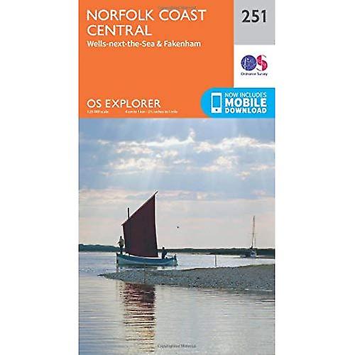 OS Explorer karta (251) Norfolkkusten Central